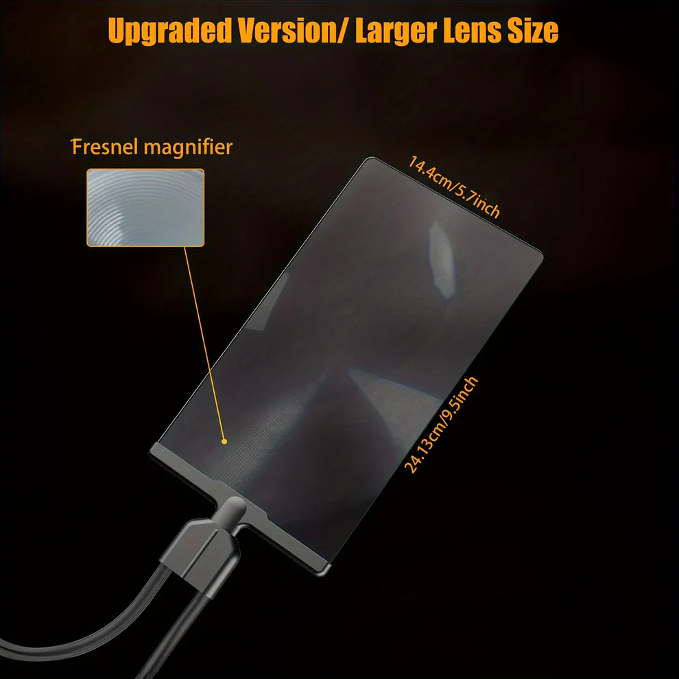 Vision enhancement hands-free magnifier with flexible neck, a practical reading aid or gift for seniors & hobbyists.