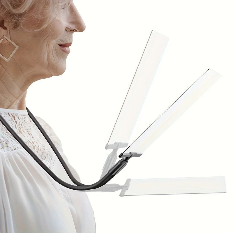 Portable hands-free magnifier with a flexible neck, ideal for hobbies, crafts, and comfortable reading.