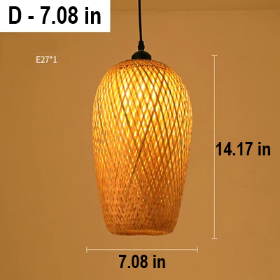 Contemporary handwoven rattan pendant light, an organic style ceiling fixture for modern natural decor.