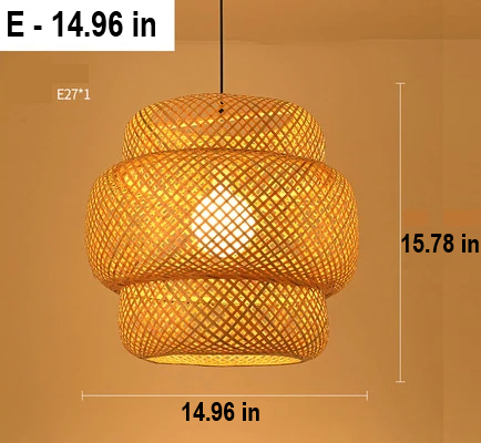 Versatile handwoven rattan pendant light, suitable for bohemian, rustic, natural, and organic home styling.