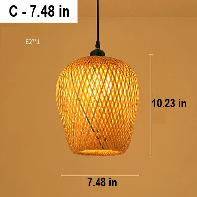 Soft glow handwoven rattan pendant light, perfect for bohemian, rustic, and natural home aesthetics.