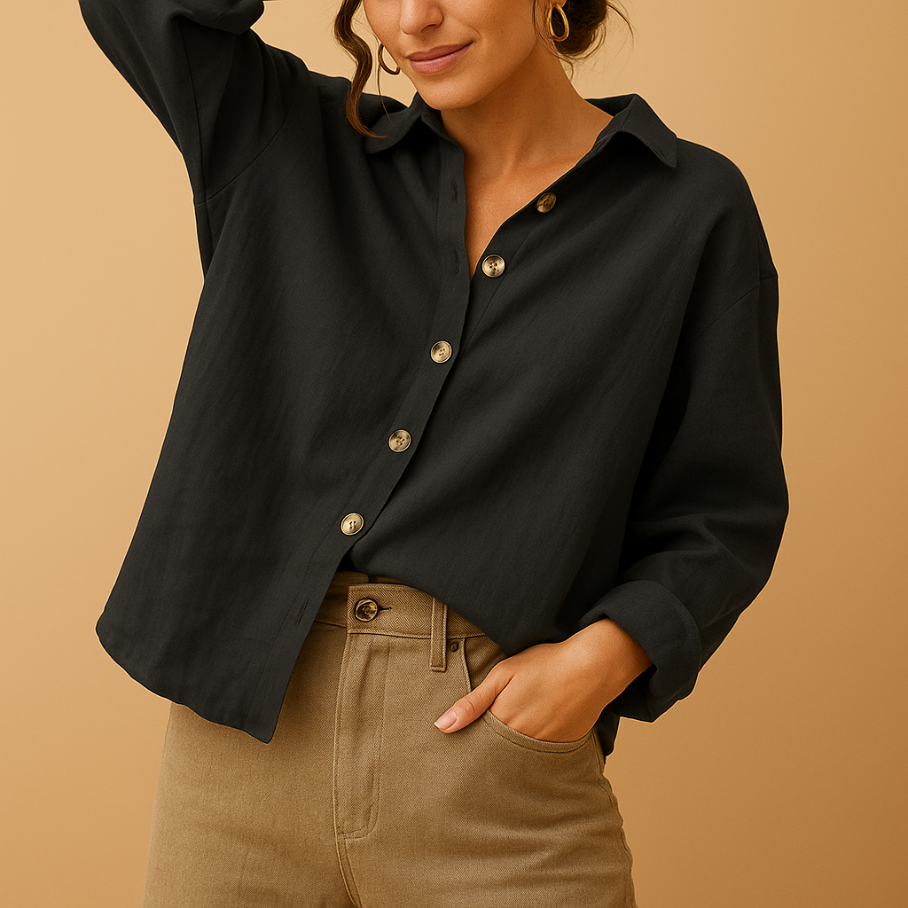 Harper Women's Casual Blouse for everyday wear, a versatile and comfortable fitted top with a classic style.