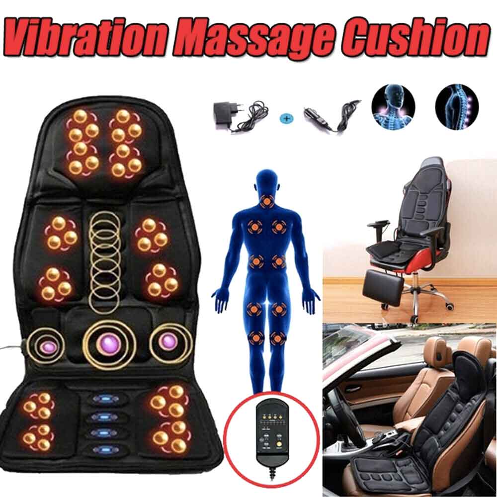 Luxury heated massage cushion for ultimate relaxation. Features shiatsu massage for full body, back & neck comfort.