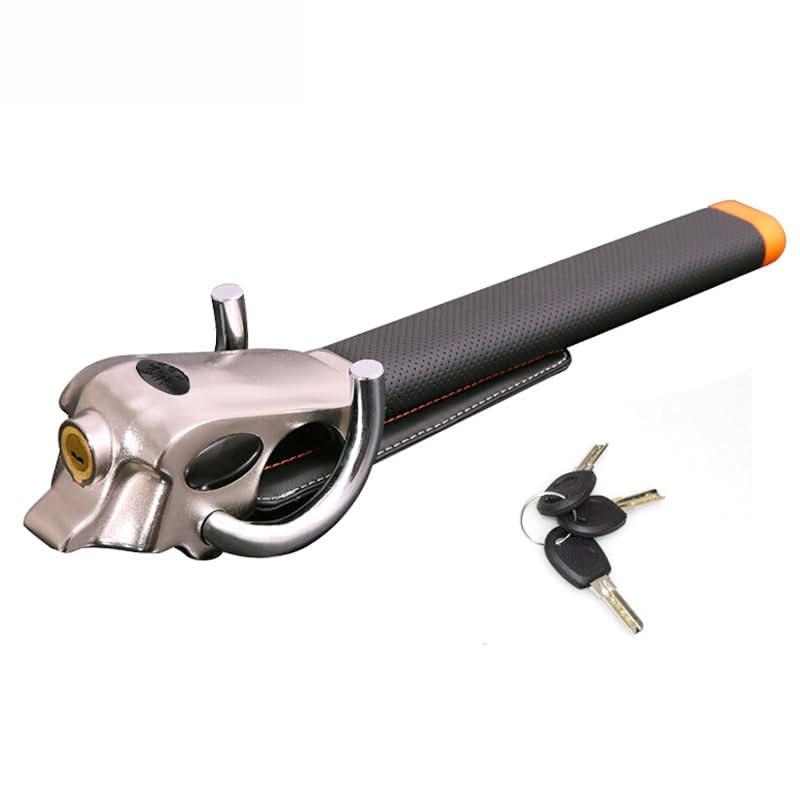 Secure your car with this anti-theft steering wheel lock. Heavy-duty design provides maximum vehicle protection.