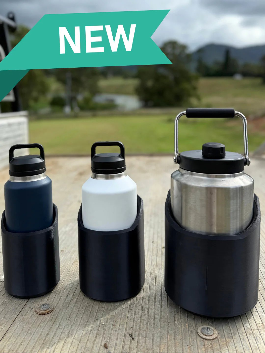Magnetic drink holder attached to a metal surface, perfect for garage, workshop, or gym storage organization.
