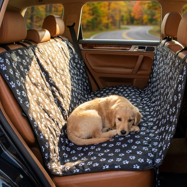Waterproof pet car cargo liner for SUVs & cars. Durable, scratch-resistant trunk protector for dog travel.