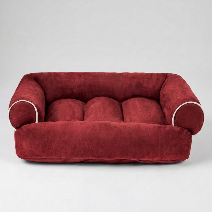 Stylish luxury dog sofa, an elegant pet couch that doubles as a plush dog bed. Comfortable and durable pet furniture.