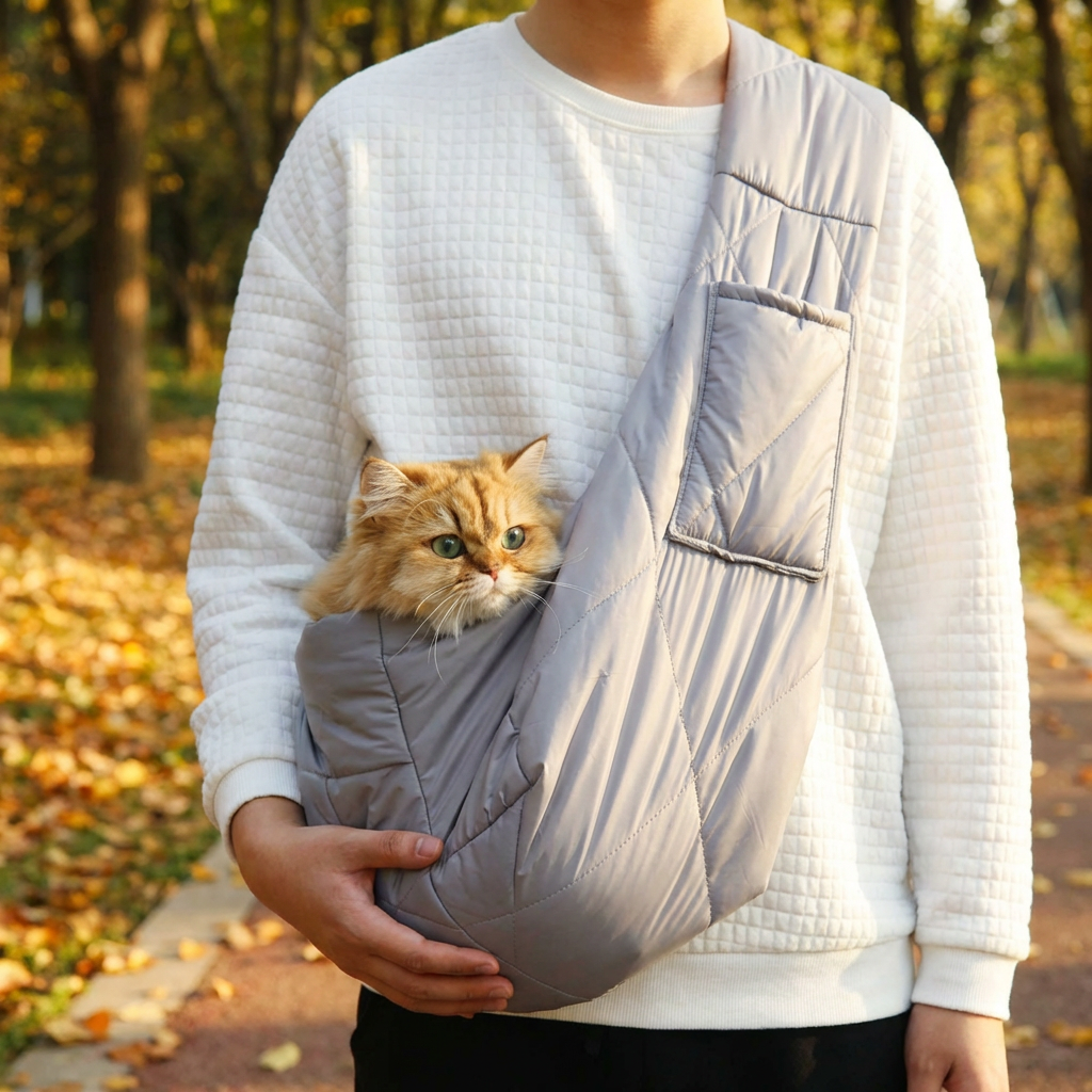 Soft foldable pet travel carrier for small dogs & cats. Secure, portable, and comfortable for animal transport.