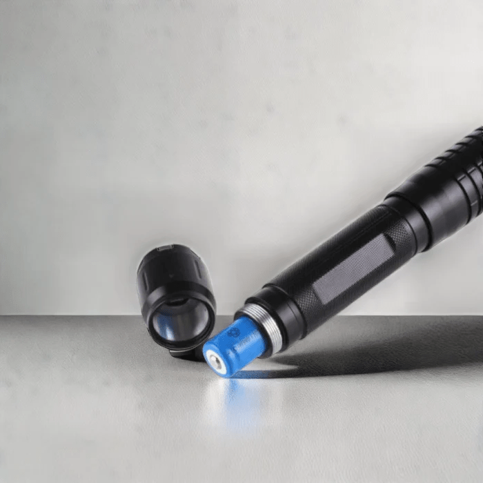Durable aluminum LED flashlight, perfect for outdoor light, hiking, and emergency kits. Portable and powerful.