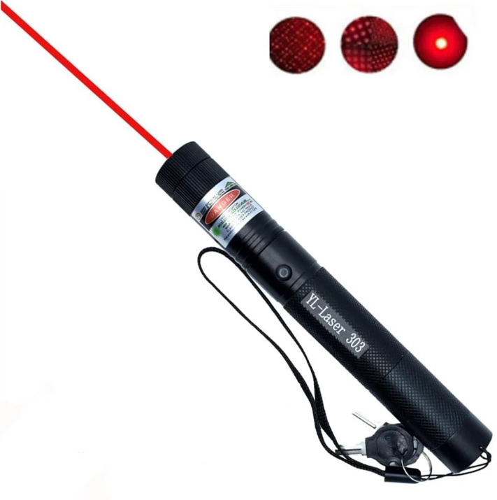 Rechargeable green & red laser pointer, high-power, perfect for outdoor pointing, astronomy, or presentations.