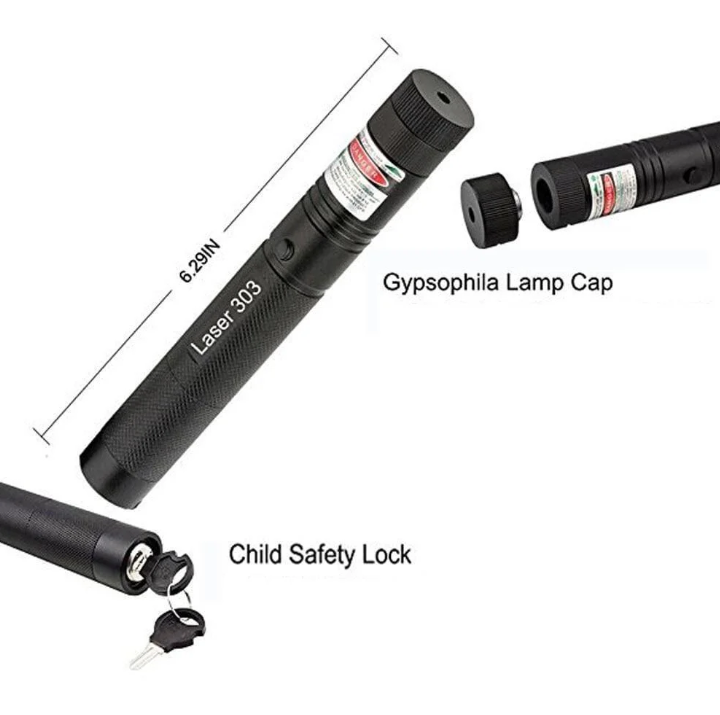 Sleek TavvitaImp009 high-power laser pointer, projecting crisp green & red beams for accurate pointing.