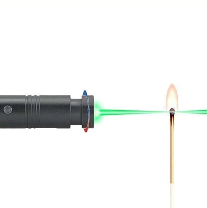 Versatile high-power green & red laser pointer, a precision pointing device for teaching or outdoor adventures.