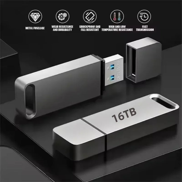 Waterproof, shockproof USB 3.2 flash drive, a high-speed portable memory stick for data.