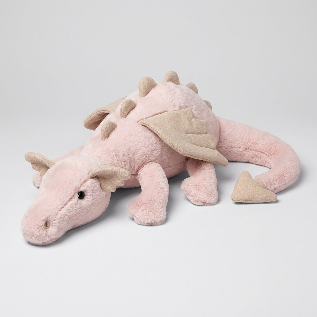 Friendly plush dragon stuffed animal for babies and toddlers, a super soft comfort toy and delightful playmate.