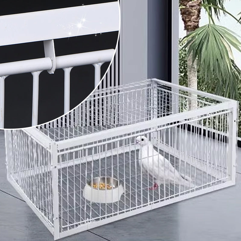 Durable metal bird trap for outdoor use, ensuring safe & humane capture for bird removal and garden protection.