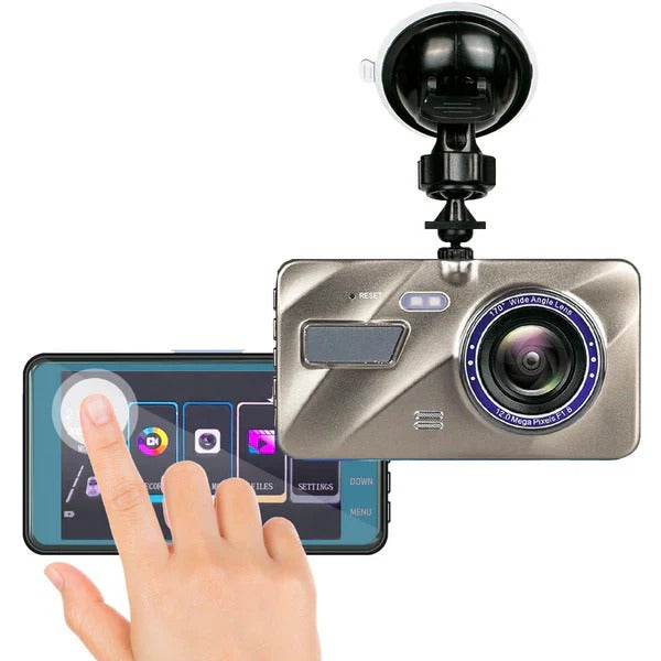 Vehicle security driving recorder: dual 1080p HD front & rear dash cam with superior night vision for clear footage.
