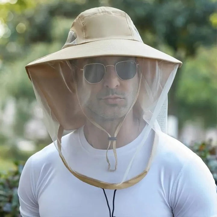 Breathable outdoor hat for men & women. Quick-dry wide brim offers UV sun & insect protection for hiking, fishing.