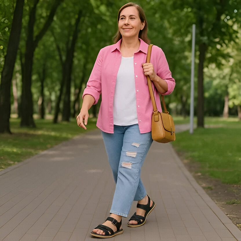 Adjustable women's sandals, perfect for any summer outfit, featuring orthopedic comfort.