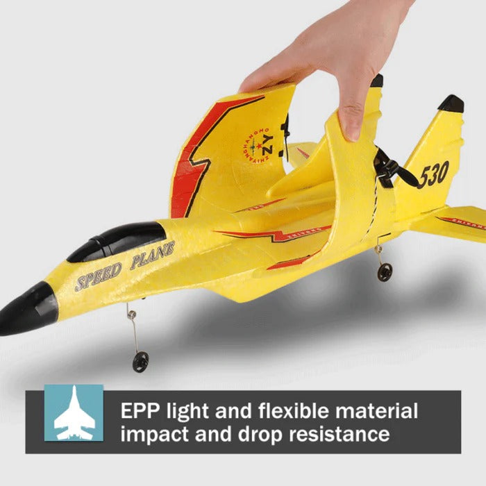 Radio control SU35 stunt plane with LED lights, a lightweight EPP foam model aircraft for exciting maneuvers.