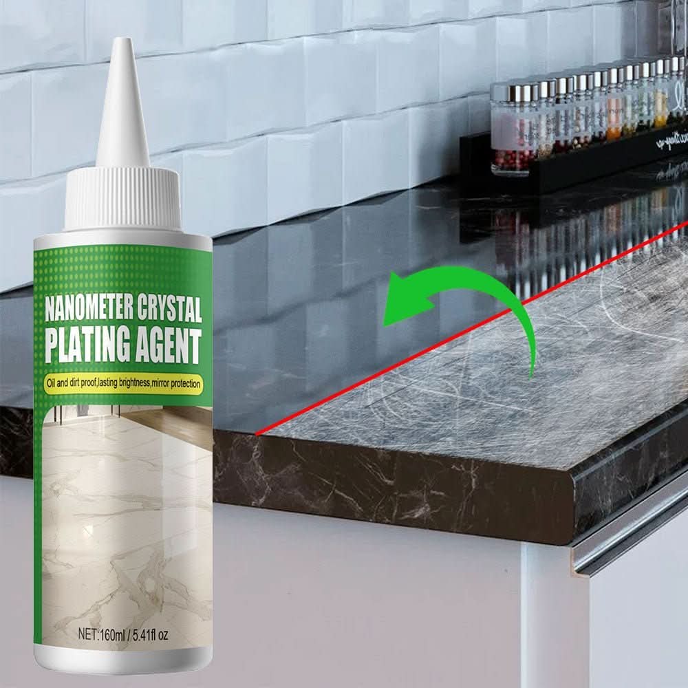 Nanotechnology stone coating for durable high-gloss finish. Protects marble & granite in kitchens & bathrooms.