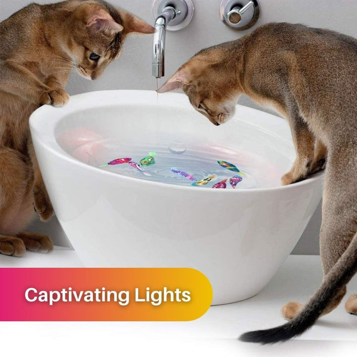 High-quality interactive fish toy for cats, features swimming action & lights for stimulating play & enrichment.