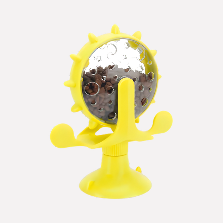 Windmill interactive dog & cat slow feeder toy. Mental engagement, puzzle feeder for pet enrichment & healthy eating.