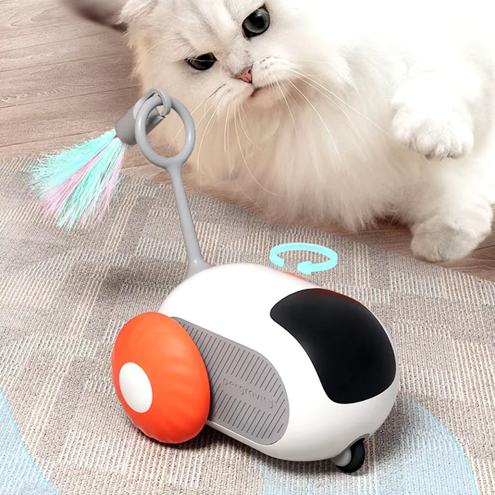 Interactive TurboChase cat toy. Features automatic movement for engaging indoor chase play, ideal for active felines.