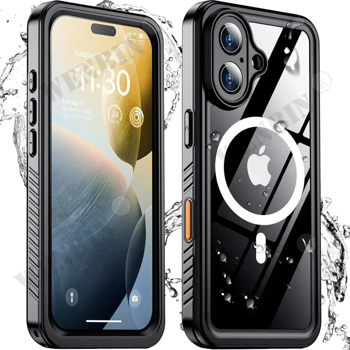 Secure your iPhone with this full-body IP68 waterproof case. Magnetic fit & shock protection for outdoor explorers. 1+1 FREE!