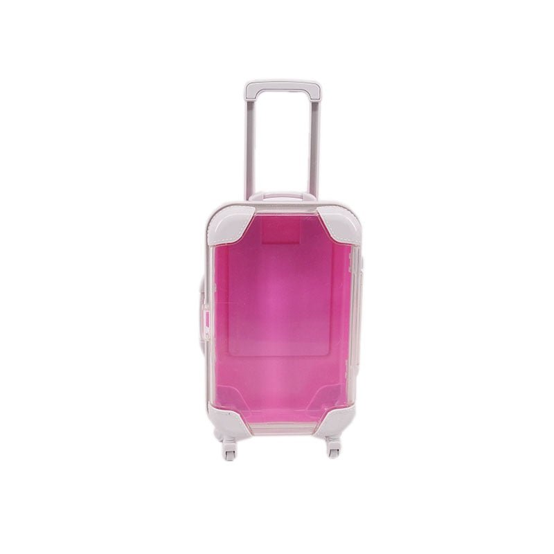 Imaginative play 18-inch doll travel suitcase, a great gift for young doll enthusiasts.