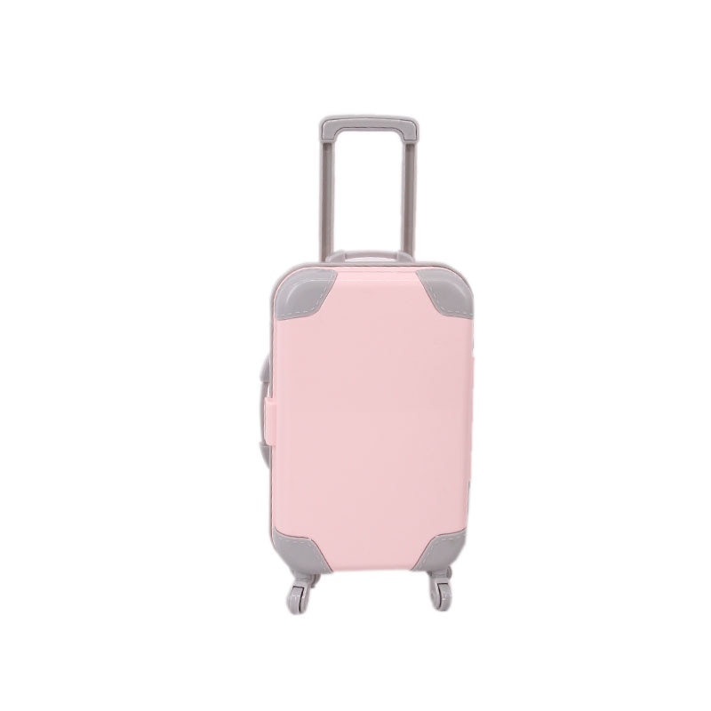Durable 18-inch doll suitcase for children's imaginative play and toy organization.