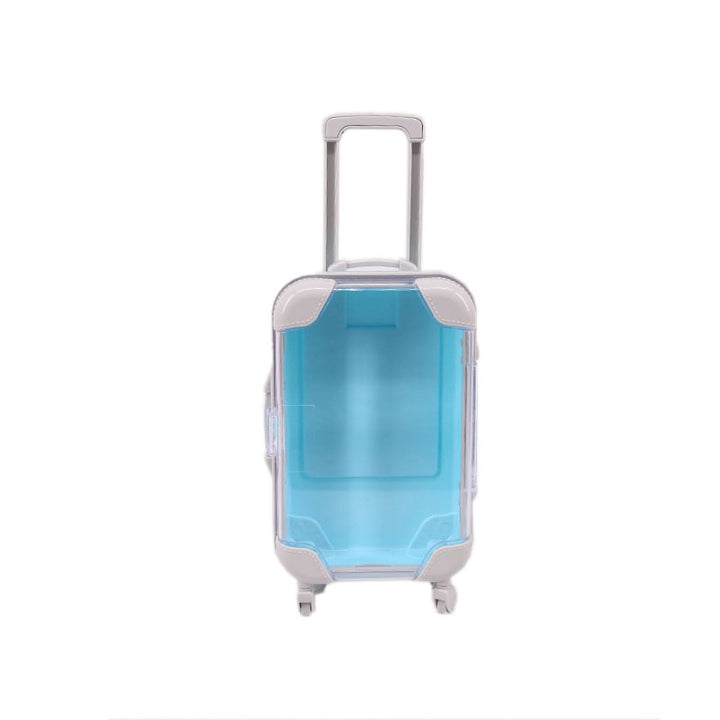 Children's gift: 18-inch doll travel suitcase for creative imaginative play and doll trips.