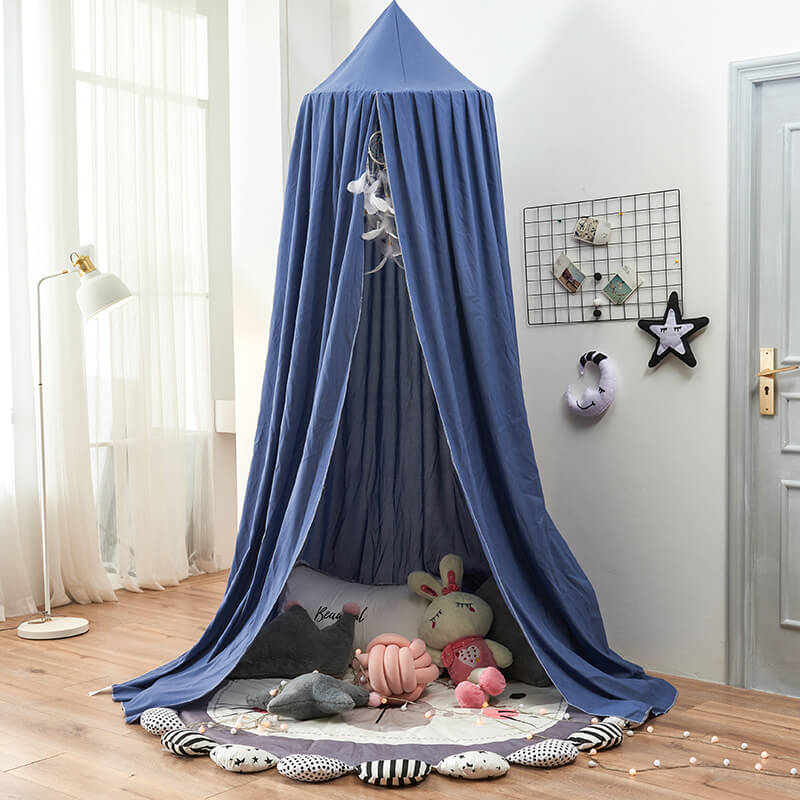Modern kids canopy, a stylish hanging bed tent for a child's contemporary space.