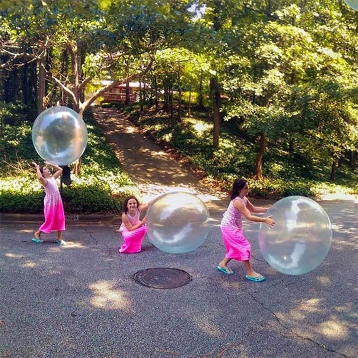 Safe & durable giant bubble ball for kids' outdoor play, a fun and active summer toy for all ages.