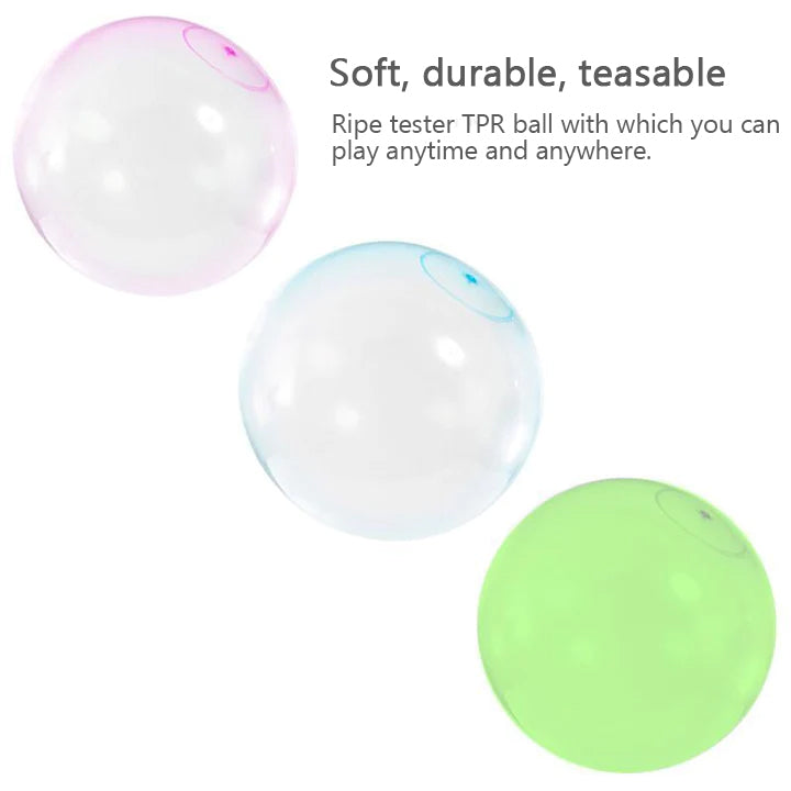 Colorful giant inflatable bubble ball, tear-resistant and safe for active outdoor kids' play.