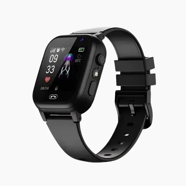 Children's GPS smart safety watch with parental control features, ideal for school safety and geofence alerts.