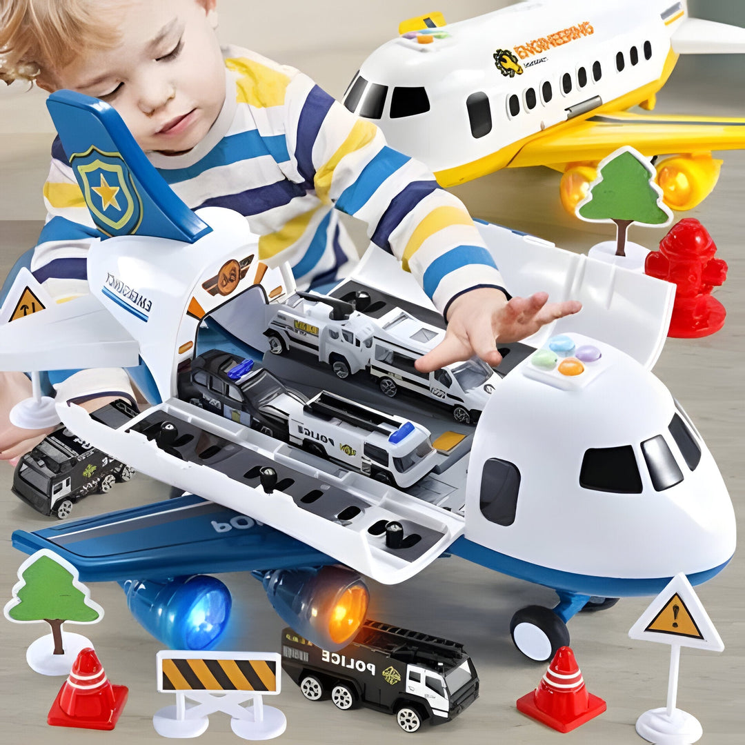 TavvitaImp009 interactive airplane playset, fostering child development & imaginative fun for 3-12 year olds with lights & sounds.