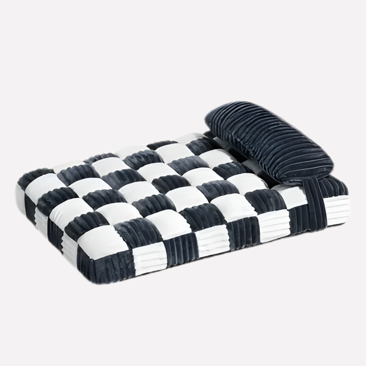 Big dog bed with removable, washable cover; a comfortable orthopedic mattress for large & senior pets.