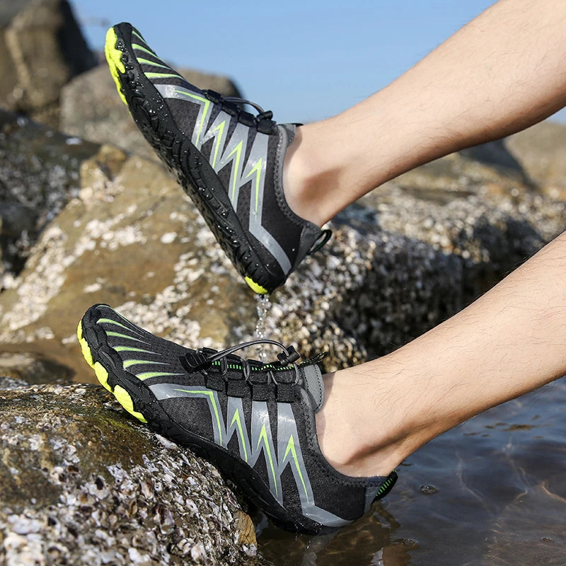 Lightweight barefoot shoes for men and women, designed with a wide toe box for superior comfort.