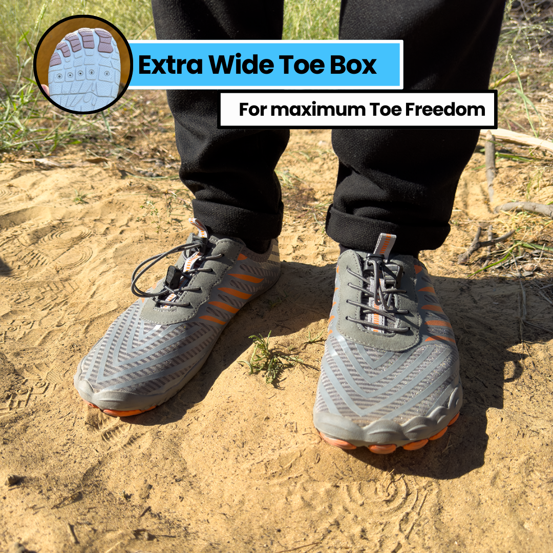 Casual minimalist footwear with a flexible sole, perfect for natural movement and everyday wear.