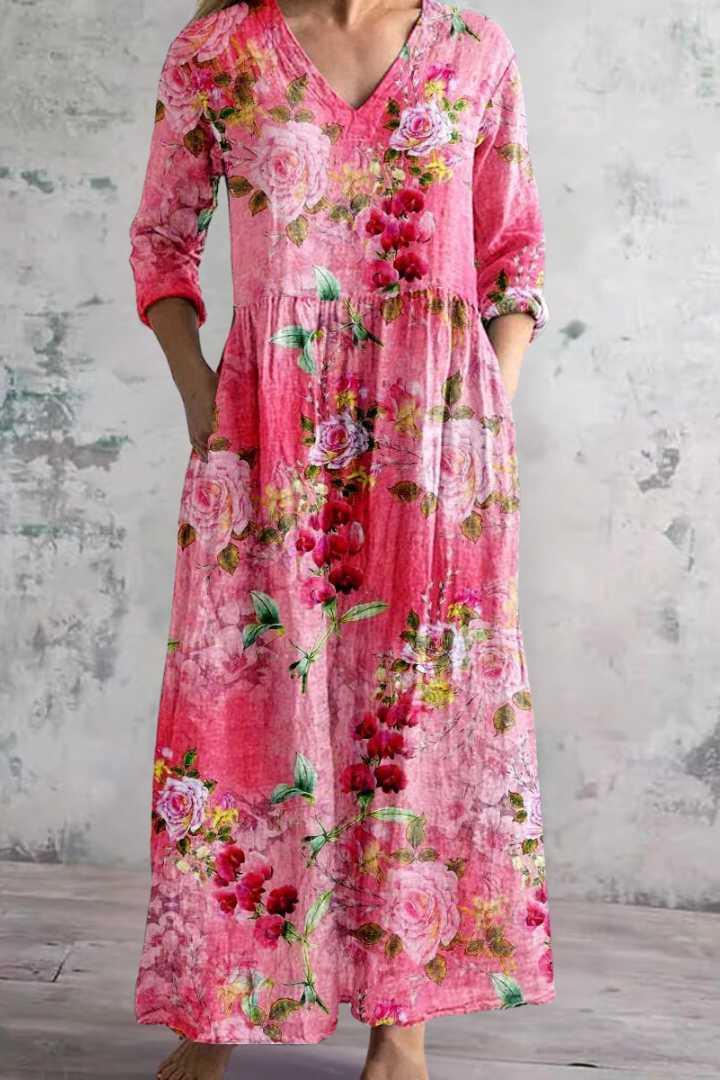 Effortless women's lightweight maxi dress, perfect for comfortable spring, summer, & everyday style.