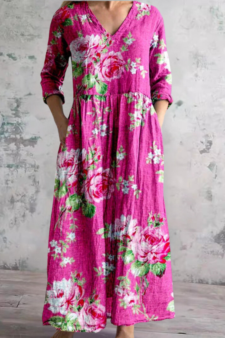 Comfortable women's versatile maxi dress for spring, summer, casual, elegant, and travel.
