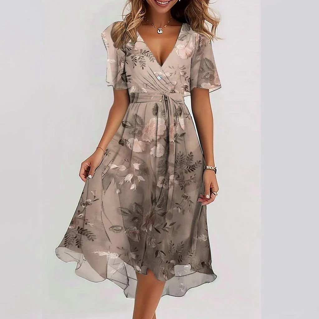 Easy-wear women's lightweight summer dress. Comfortable & casual flowy sundress, perfect for warm weather style.