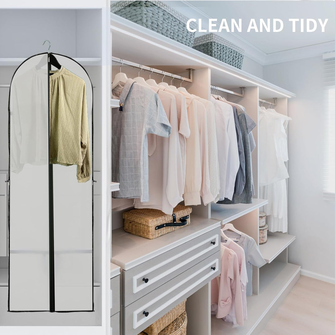 Convenient 70.87" long garment bag, great for storage, travel, & keeping dresses pristine.