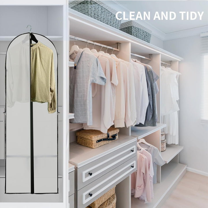 Convenient 70.87" long garment bag, great for storage, travel, & keeping dresses pristine.