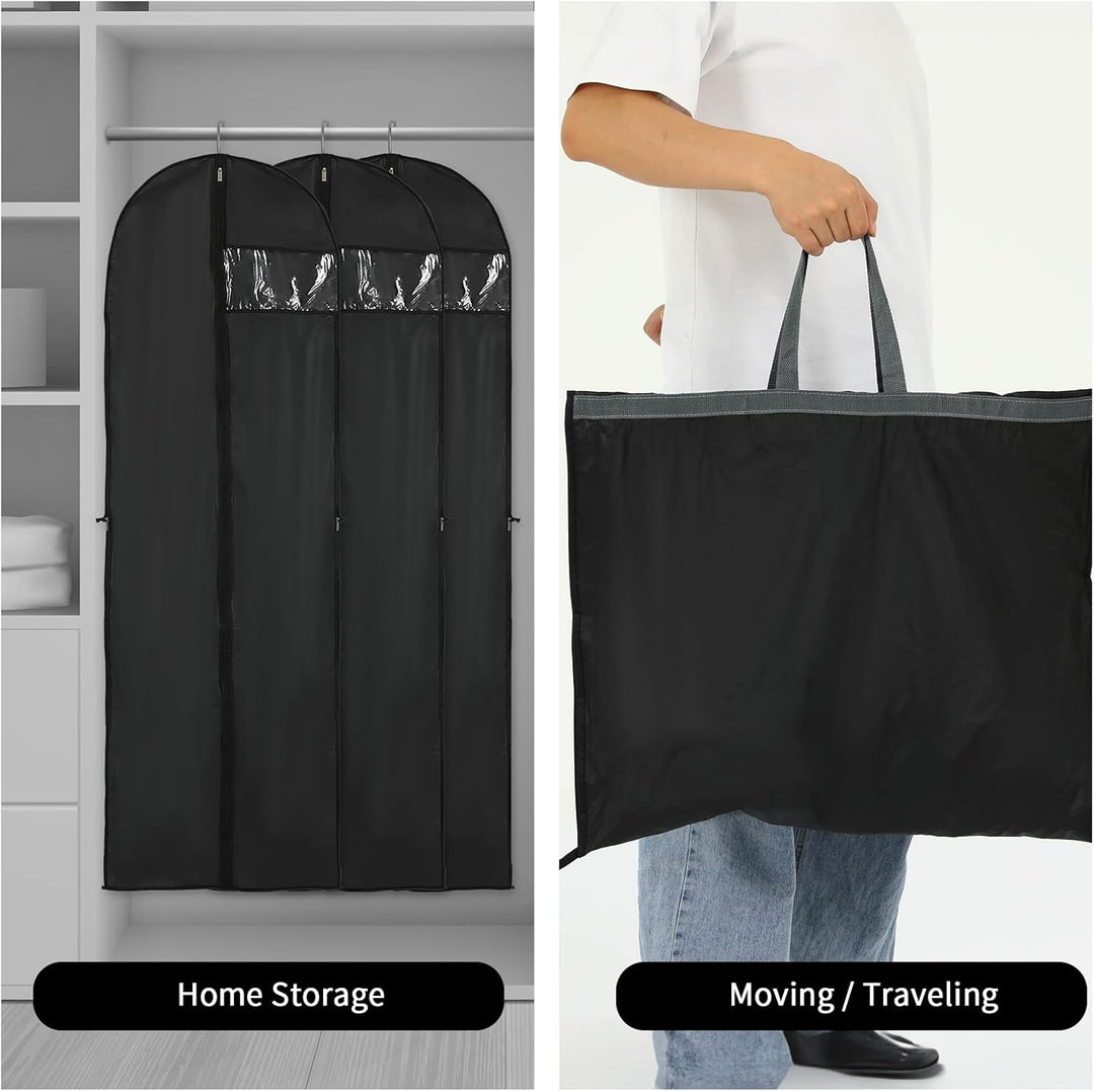 Clear apparel protection cover, 70.87 inch long, for suits, dresses, & wardrobe storage solution.