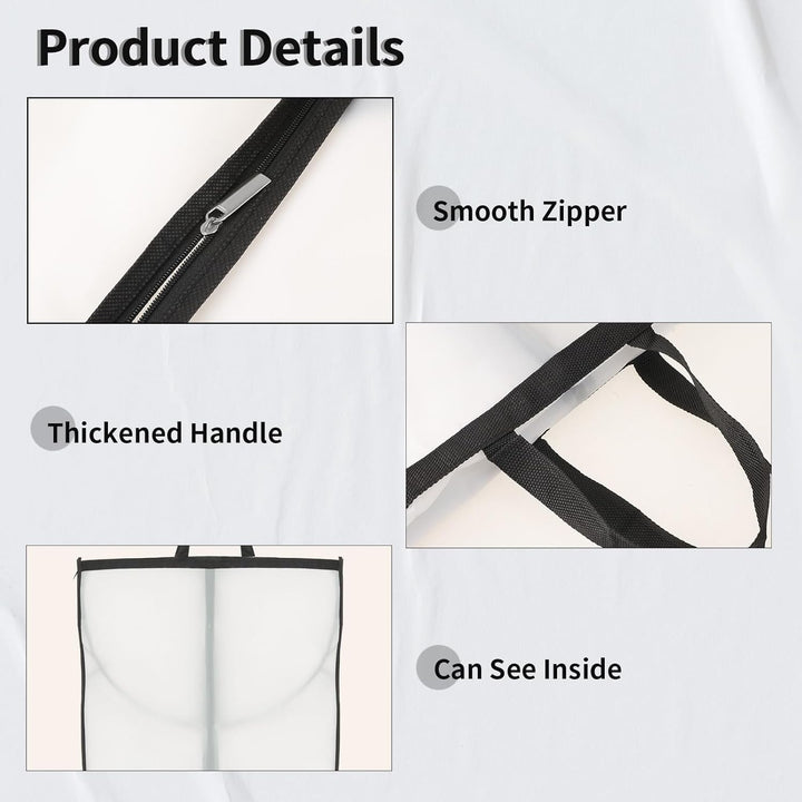 Heavy-duty 70.87" travel garment bag for suits, gowns, & dresses, ensuring wrinkle-free transport.