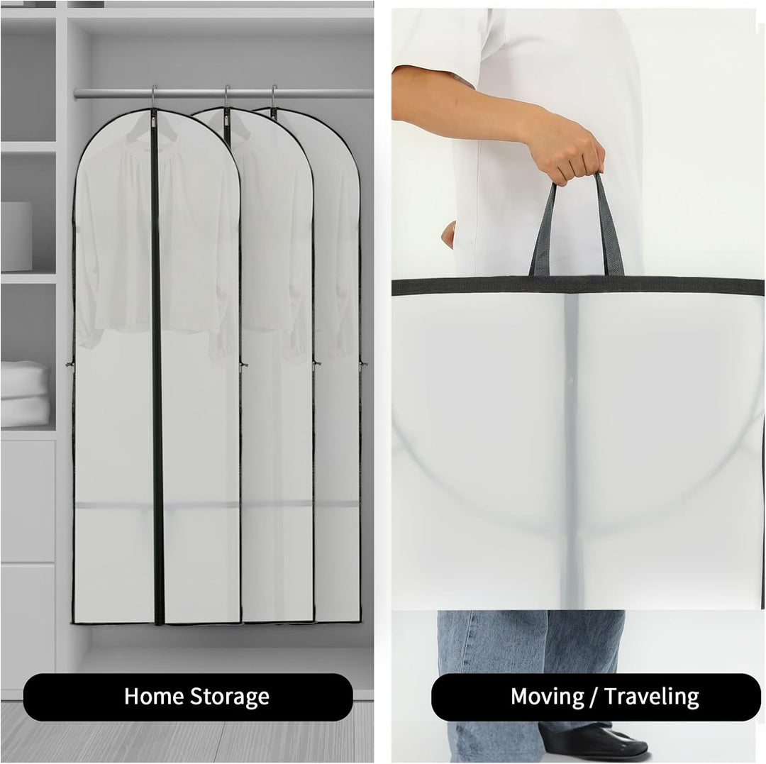 Dustproof 70.87-inch dress cover for closet organization, protecting long garments & formal wear.