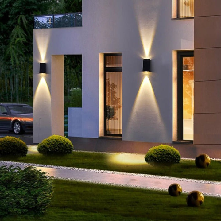 Luciena Outdoor Solar Wall Light Up and Down – Eco - Friendly Exterior Lighting - Lexians