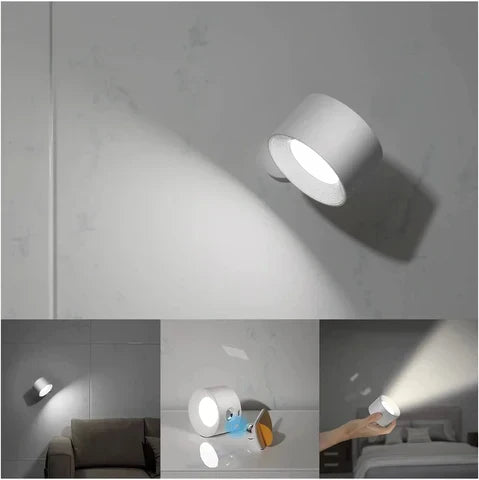 Dimmable LumoFlex LED Wall Light, wireless & rechargeable, fits any modern interior.