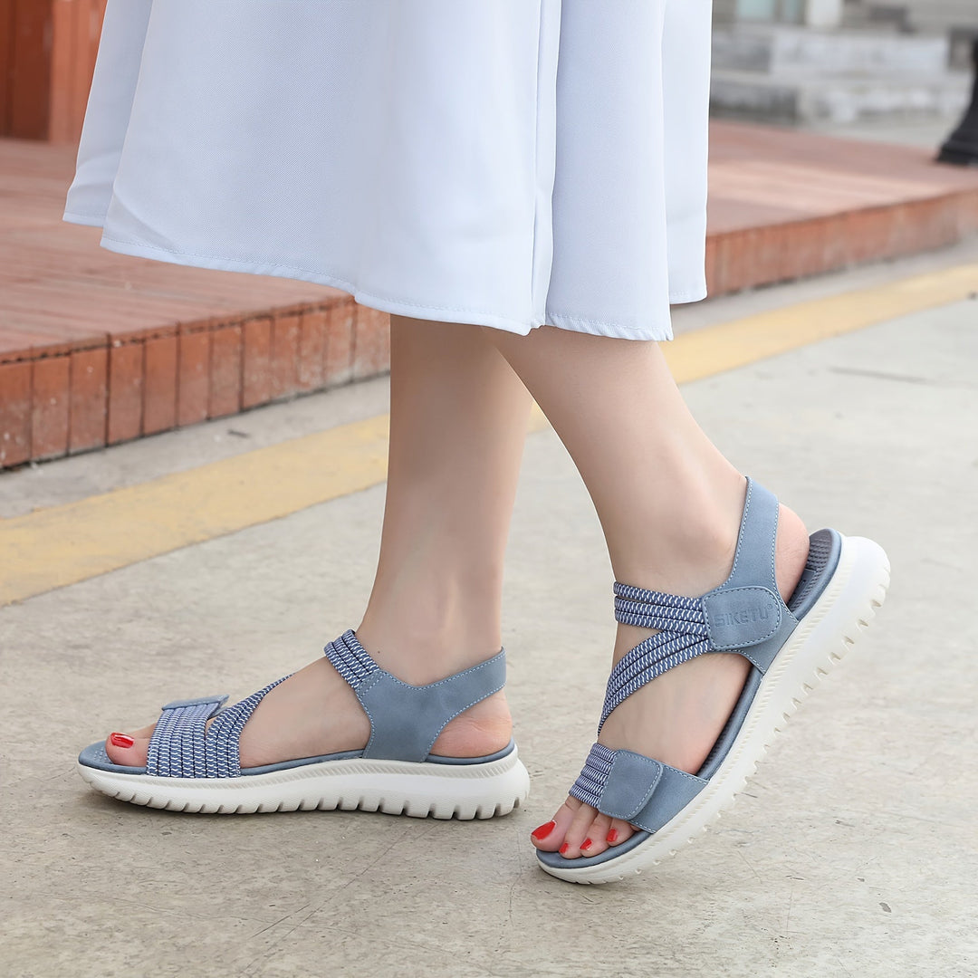 Plantar Fasciitis relief sandals for women, perfect for walking & comfort.